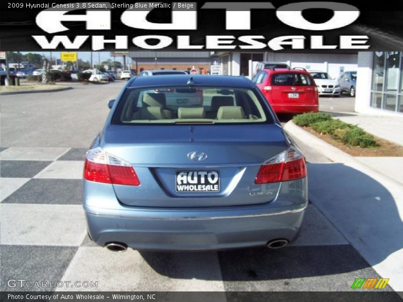 Sterling Blue Metallic / Beige 2009 Hyundai Genesis 3.8 Sedan