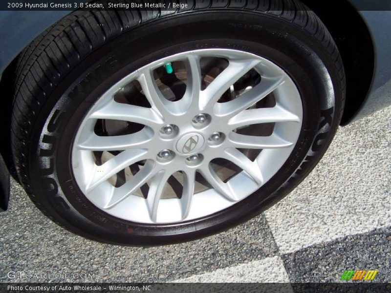 Sterling Blue Metallic / Beige 2009 Hyundai Genesis 3.8 Sedan