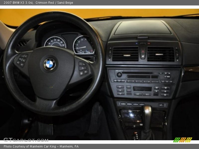 Crimson Red / Sand Beige 2007 BMW X3 3.0si