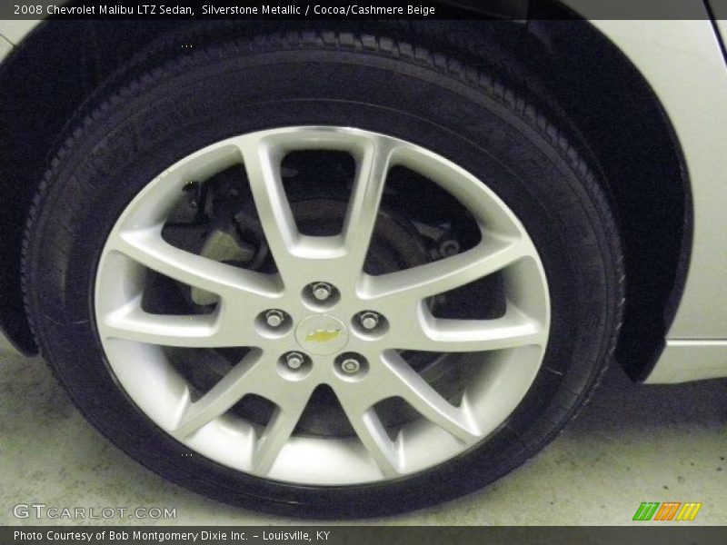 Silverstone Metallic / Cocoa/Cashmere Beige 2008 Chevrolet Malibu LTZ Sedan