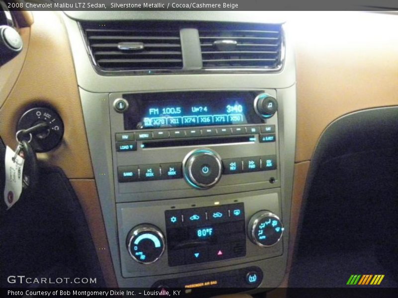 Silverstone Metallic / Cocoa/Cashmere Beige 2008 Chevrolet Malibu LTZ Sedan