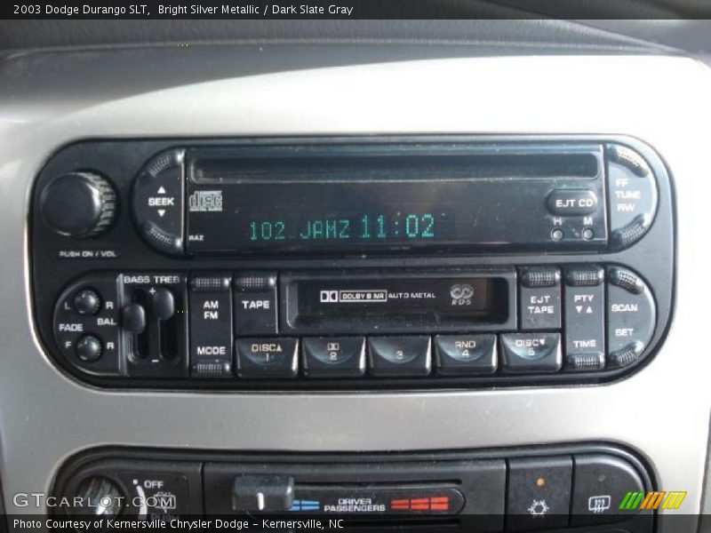 Bright Silver Metallic / Dark Slate Gray 2003 Dodge Durango SLT