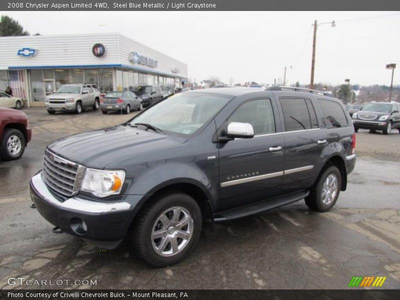 Steel Blue Metallic / Light Graystone 2008 Chrysler Aspen Limited 4WD