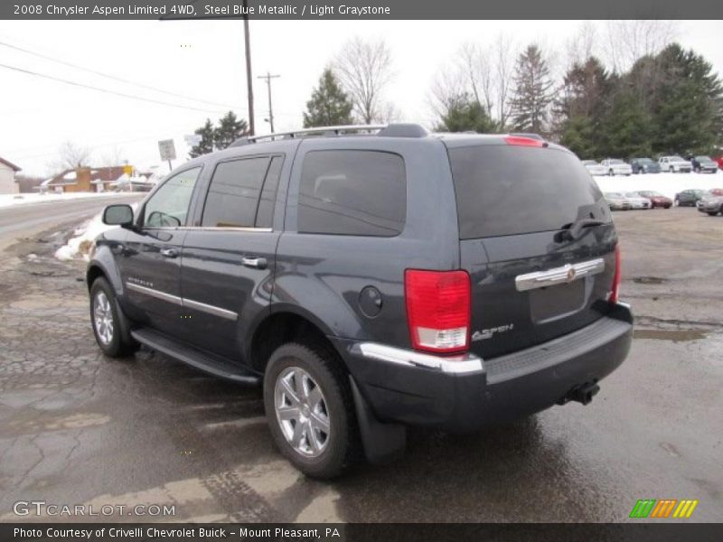 Steel Blue Metallic / Light Graystone 2008 Chrysler Aspen Limited 4WD