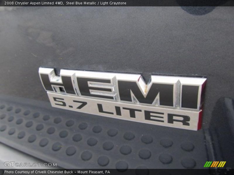 Steel Blue Metallic / Light Graystone 2008 Chrysler Aspen Limited 4WD