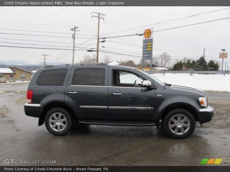 Steel Blue Metallic / Light Graystone 2008 Chrysler Aspen Limited 4WD