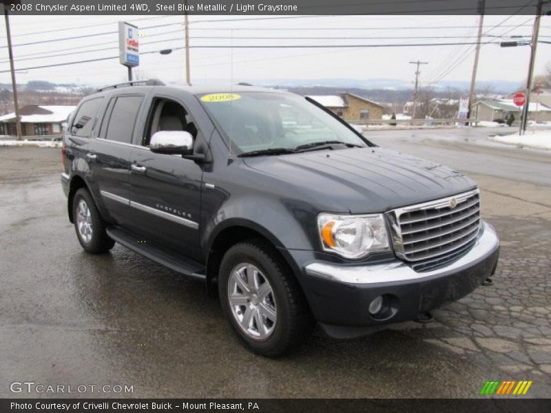 Steel Blue Metallic / Light Graystone 2008 Chrysler Aspen Limited 4WD