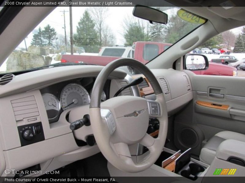 Steel Blue Metallic / Light Graystone 2008 Chrysler Aspen Limited 4WD