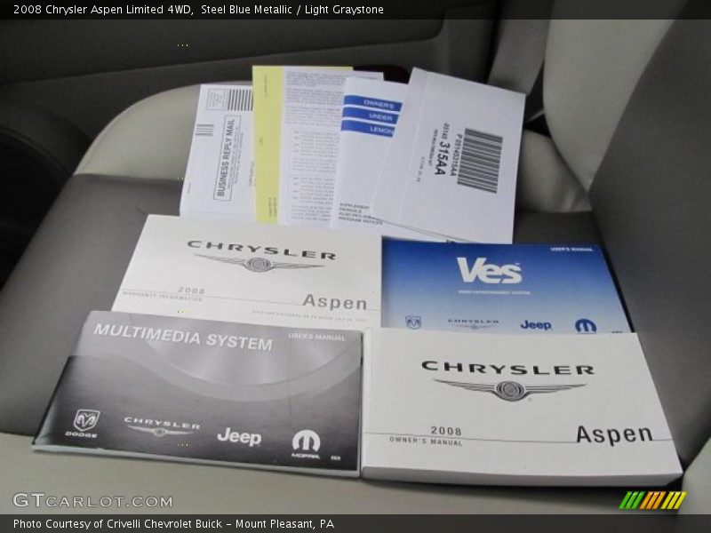 Steel Blue Metallic / Light Graystone 2008 Chrysler Aspen Limited 4WD