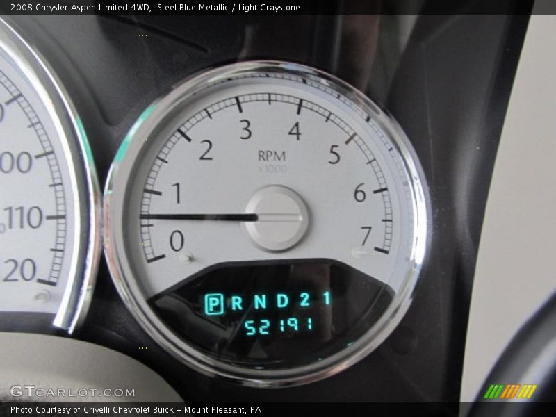 Steel Blue Metallic / Light Graystone 2008 Chrysler Aspen Limited 4WD