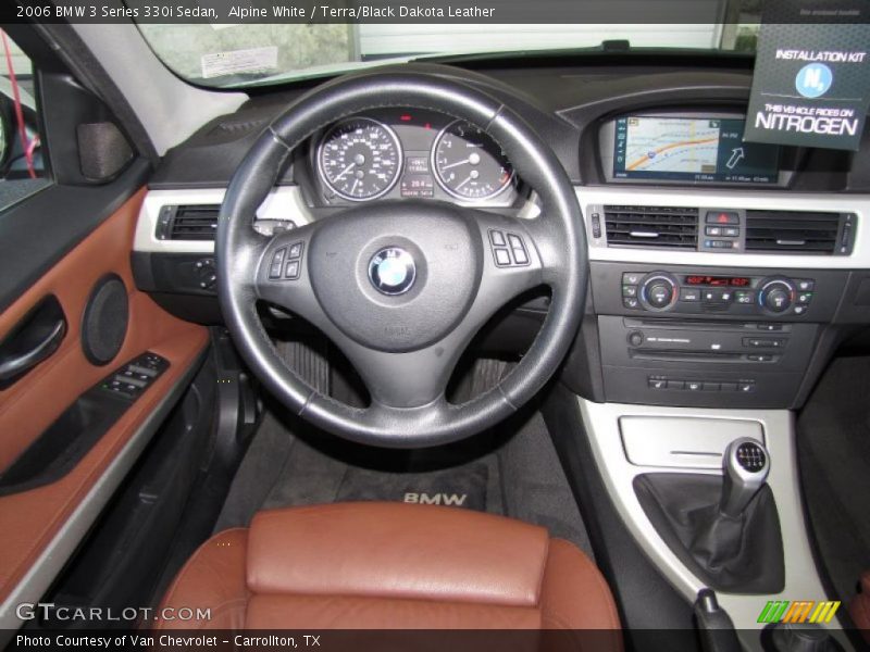 Alpine White / Terra/Black Dakota Leather 2006 BMW 3 Series 330i Sedan