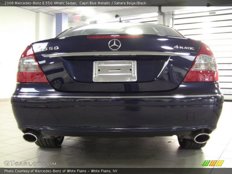 Capri Blue Metallic / Sahara Beige/Black 2008 Mercedes-Benz E 550 4Matic Sedan