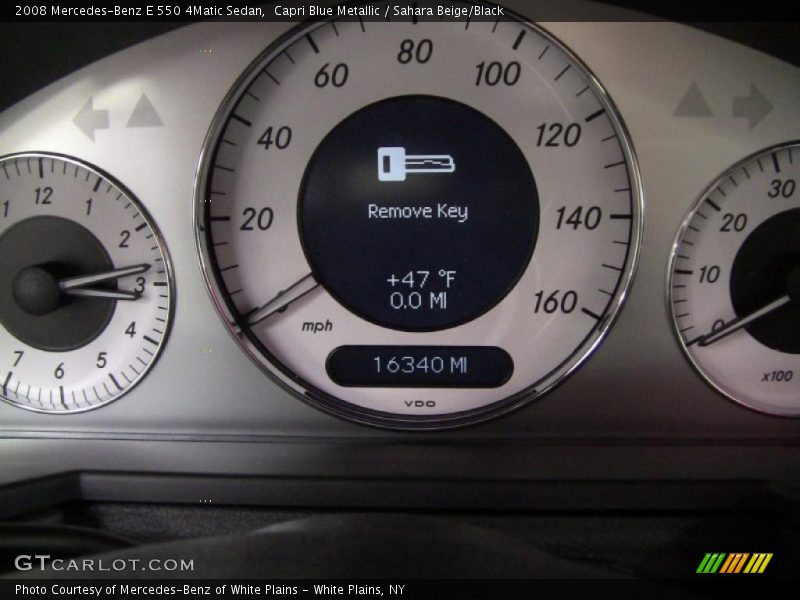 Capri Blue Metallic / Sahara Beige/Black 2008 Mercedes-Benz E 550 4Matic Sedan