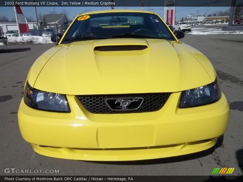 Zinc Yellow / Medium Graphite 2003 Ford Mustang V6 Coupe