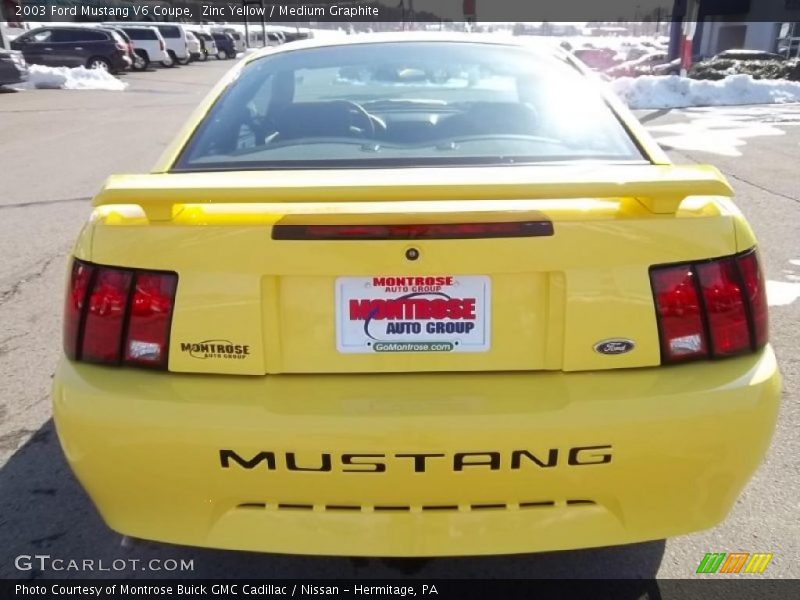 Zinc Yellow / Medium Graphite 2003 Ford Mustang V6 Coupe