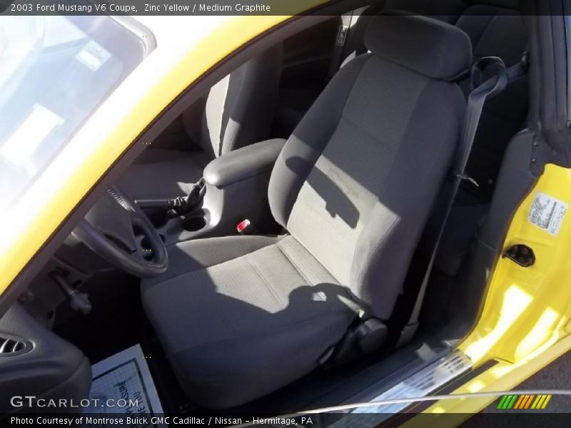 Zinc Yellow / Medium Graphite 2003 Ford Mustang V6 Coupe