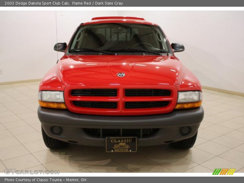 Flame Red / Dark Slate Gray 2003 Dodge Dakota Sport Club Cab