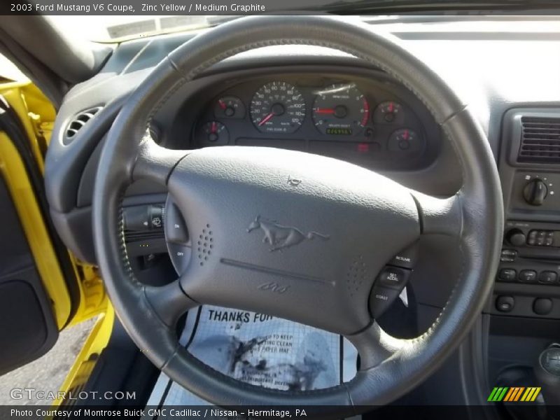 Zinc Yellow / Medium Graphite 2003 Ford Mustang V6 Coupe