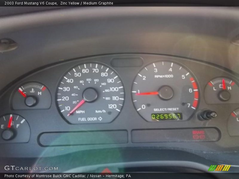Zinc Yellow / Medium Graphite 2003 Ford Mustang V6 Coupe