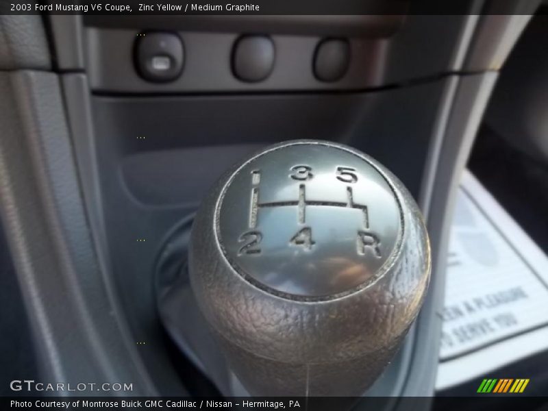 Zinc Yellow / Medium Graphite 2003 Ford Mustang V6 Coupe