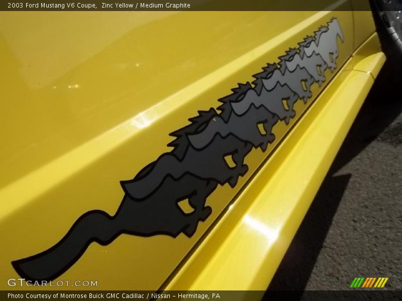 Zinc Yellow / Medium Graphite 2003 Ford Mustang V6 Coupe