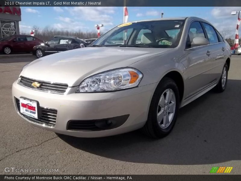 Gold Mist Metallic / Neutral 2010 Chevrolet Impala LT