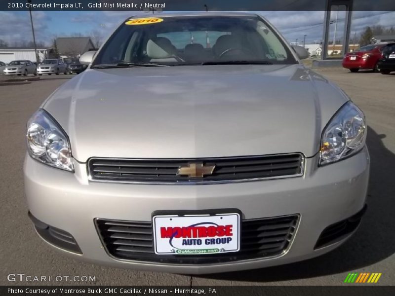 Gold Mist Metallic / Neutral 2010 Chevrolet Impala LT