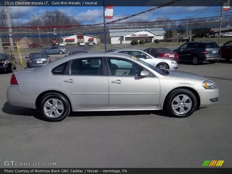 Gold Mist Metallic / Neutral 2010 Chevrolet Impala LT