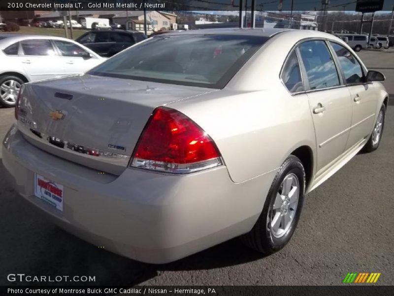 Gold Mist Metallic / Neutral 2010 Chevrolet Impala LT