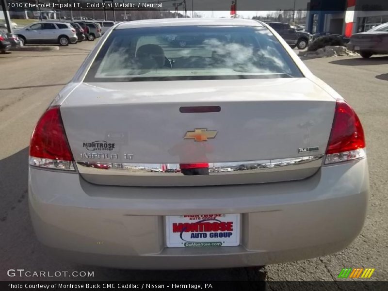 Gold Mist Metallic / Neutral 2010 Chevrolet Impala LT