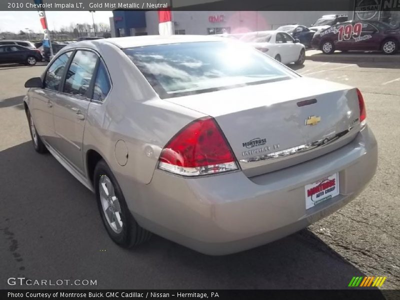 Gold Mist Metallic / Neutral 2010 Chevrolet Impala LT