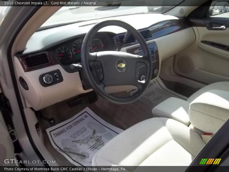 Gold Mist Metallic / Neutral 2010 Chevrolet Impala LT