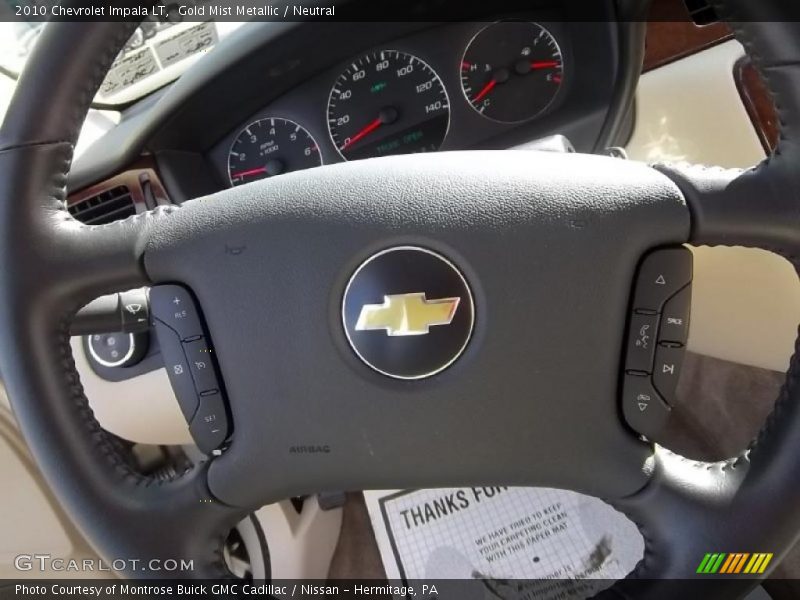 Gold Mist Metallic / Neutral 2010 Chevrolet Impala LT