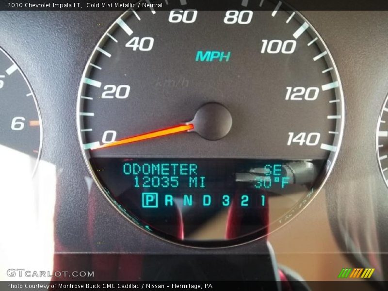 Gold Mist Metallic / Neutral 2010 Chevrolet Impala LT