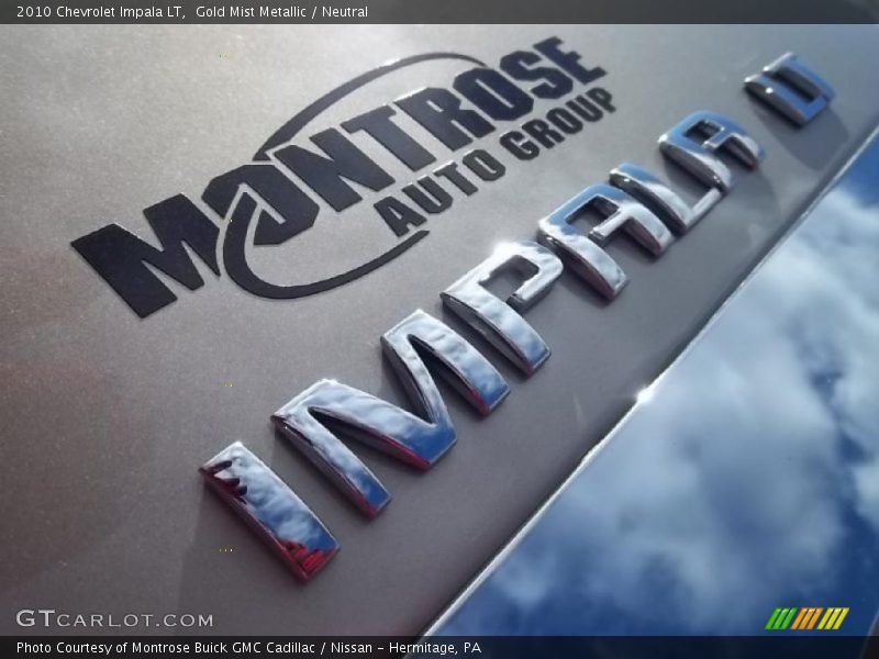 Gold Mist Metallic / Neutral 2010 Chevrolet Impala LT