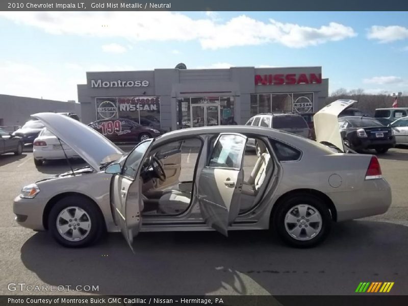 Gold Mist Metallic / Neutral 2010 Chevrolet Impala LT