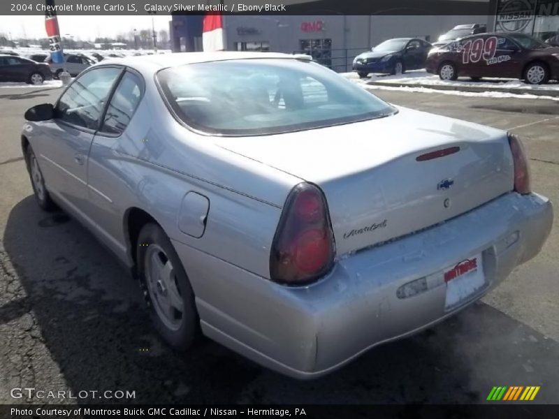 Galaxy Silver Metallic / Ebony Black 2004 Chevrolet Monte Carlo LS