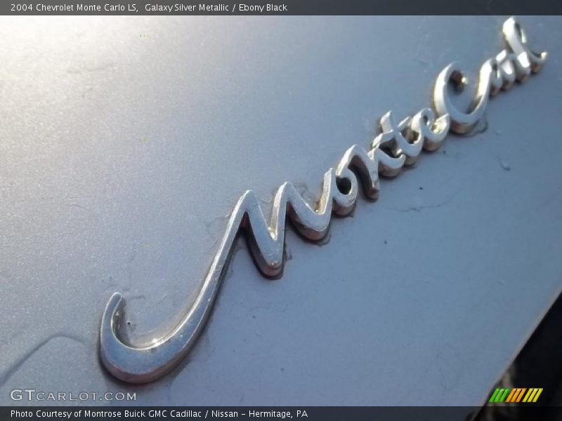 Galaxy Silver Metallic / Ebony Black 2004 Chevrolet Monte Carlo LS