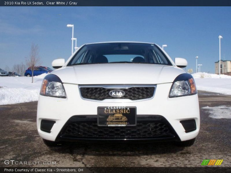 Clear White / Gray 2010 Kia Rio LX Sedan