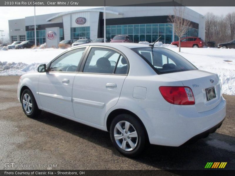 Clear White / Gray 2010 Kia Rio LX Sedan