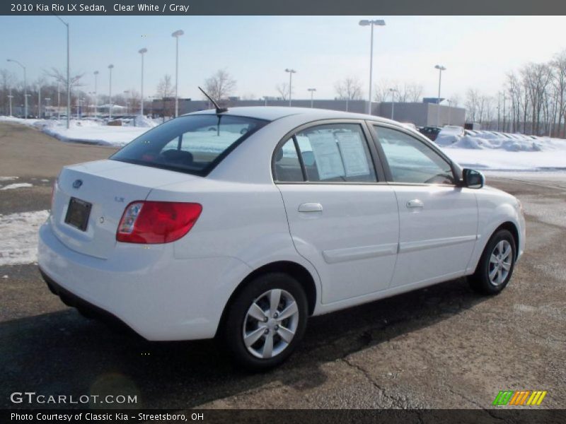 Clear White / Gray 2010 Kia Rio LX Sedan