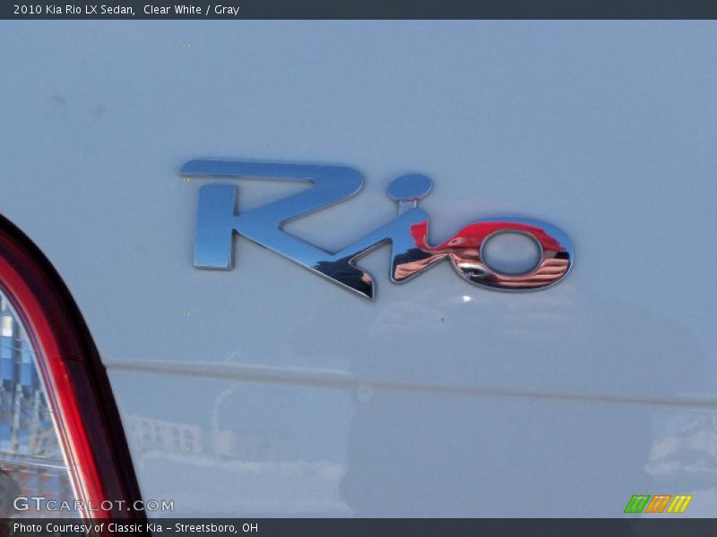 Clear White / Gray 2010 Kia Rio LX Sedan