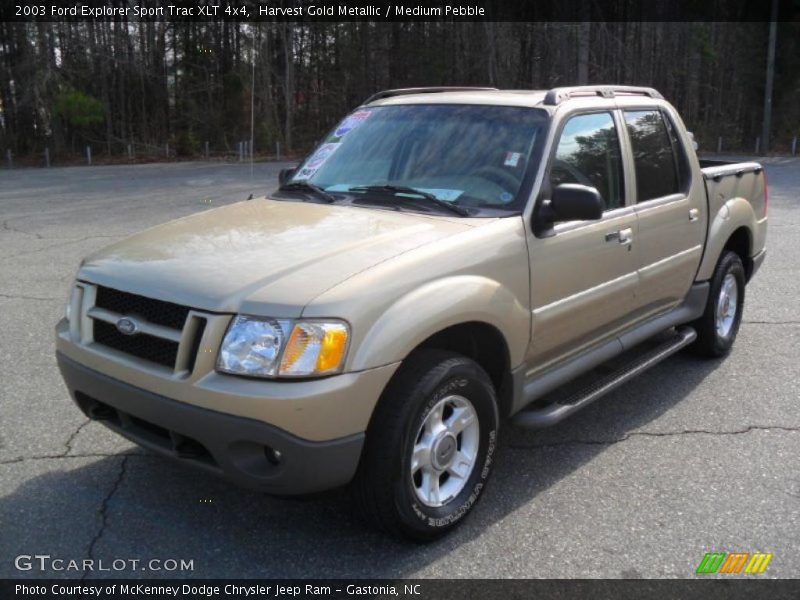 Harvest Gold Metallic / Medium Pebble 2003 Ford Explorer Sport Trac XLT 4x4