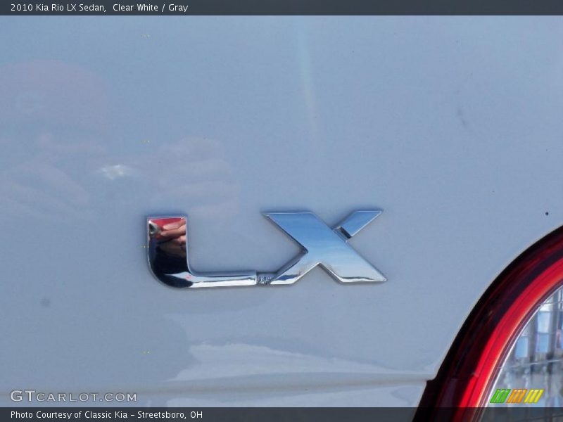 Clear White / Gray 2010 Kia Rio LX Sedan