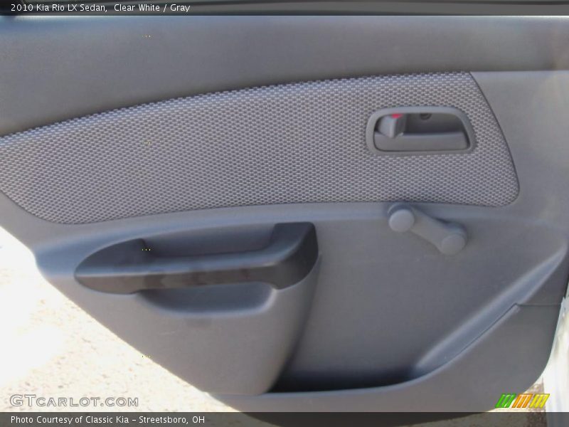 Clear White / Gray 2010 Kia Rio LX Sedan