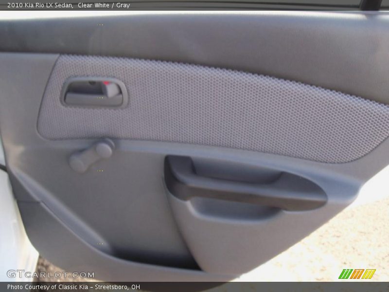 Clear White / Gray 2010 Kia Rio LX Sedan