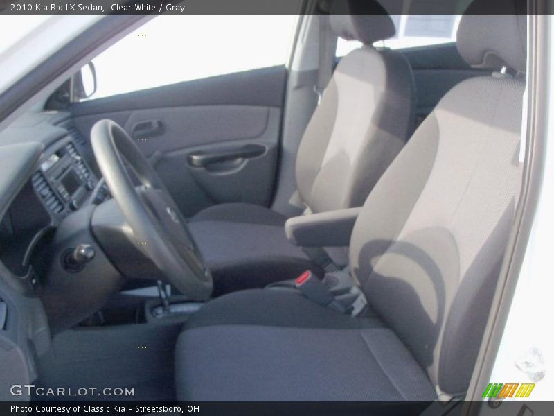 Clear White / Gray 2010 Kia Rio LX Sedan