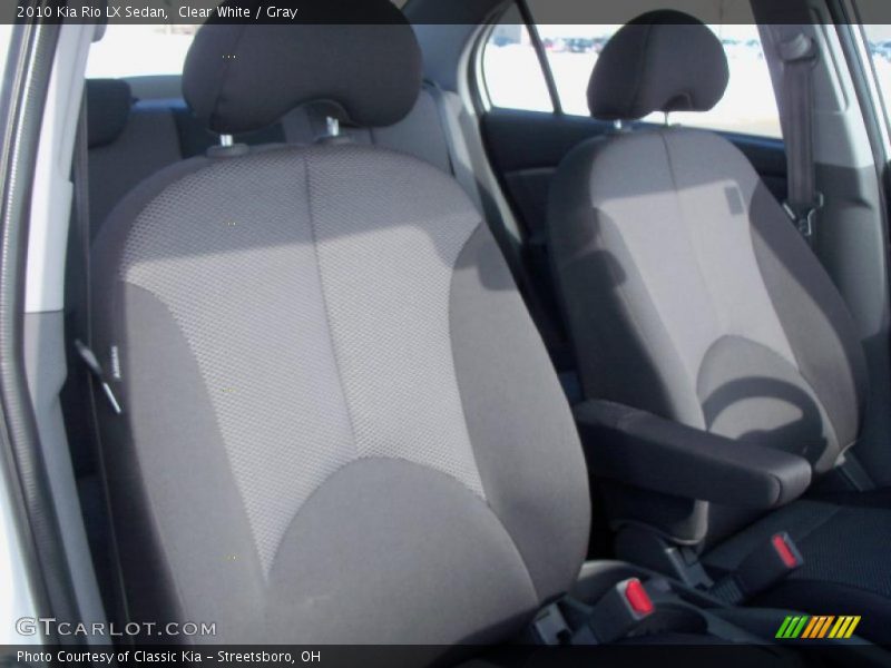 Clear White / Gray 2010 Kia Rio LX Sedan