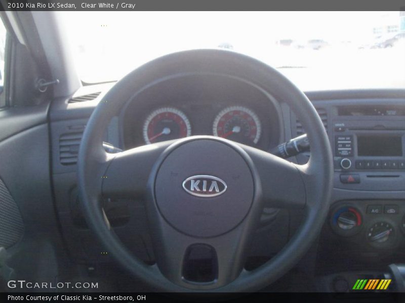 Clear White / Gray 2010 Kia Rio LX Sedan