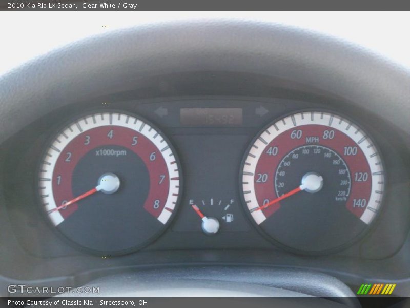 Clear White / Gray 2010 Kia Rio LX Sedan